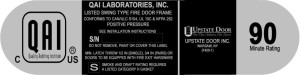 QAI_Listing_F428-1 Edition 1 - Upstate Door - Frames